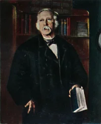 Theodor Fontane - Painting by Hanns Fechner