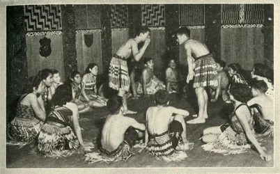 These Maori Children at the Native School, Whakarewarewa, Are Playing a Hand Game