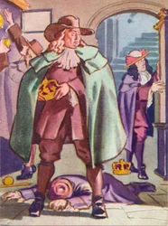Thomas Blood attempting to steal the Crown Jewels from the Tower of London in 1671