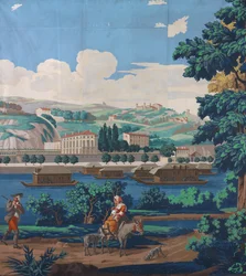 Three Joined Panels: The Views of Lyon, France, First edition