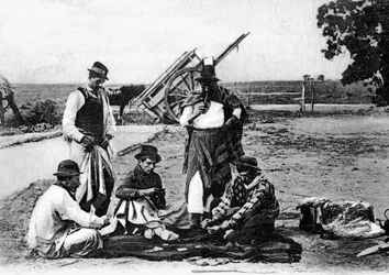 Three Men Playing Cards, Uruguay