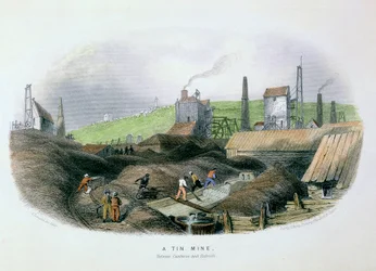 Tin mine between Camborne and Redruth, Cornwall