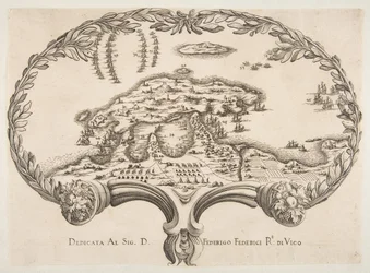Topographic Plan of Porto Ercole in the Shape of a Fan