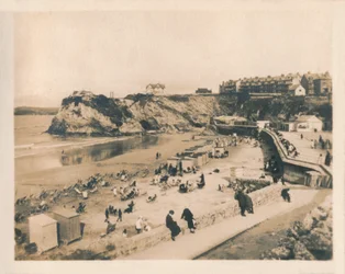 Towan Beach, Newquay, 1927