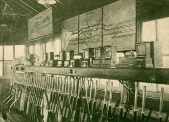 Train Movement Diagram in Signal-Box, Metropolitan Railway