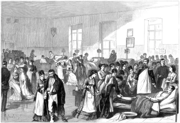Training women to be nurses at a military hospital at St Petersburg
