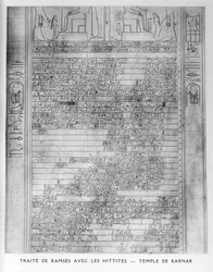 Treaty of Ramses and the Hittite People, Temple of Karnak, 19th Century