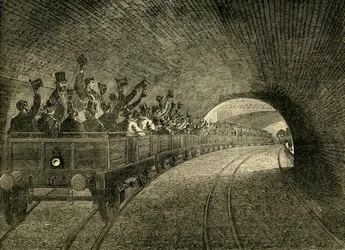 Trial Trip on the Underground Railway, 1863, c1876