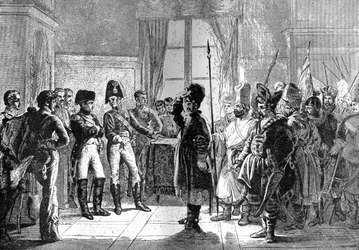 Tsar Alexander I Presenting Russian Troops to Napoleon, 8th July 1807, 1882-1884