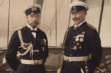 Tsar Nicholas II and Kaiser Wilhelm II in Björkö, 1905