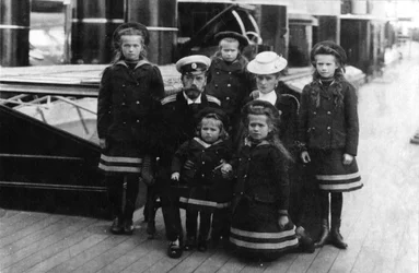 Tsar Nicholas II and Tsarina Alexandra of Russia and Their Children
