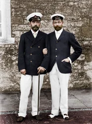 Tsar Nicholas II of Russia and King George V of Great Britain