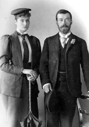 Tsarevich Nicholas Alexandrovich of Russia and Princess Alix of Hesse, London