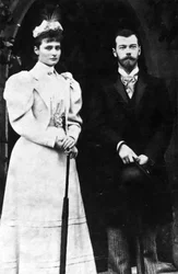 Tsarina Alexandra Feodorovna and Tsar Nicholas II of Russia