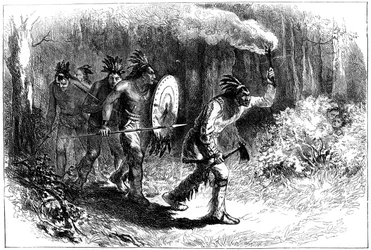 Tuscarora Indians Tracking Fugitives, Late 17th-Early 18th Century