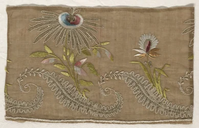 Two Fragments of Embroidery, 18th century