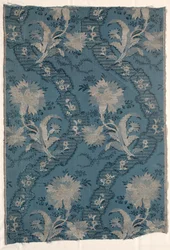 Two Joined Panels of Figured Silk