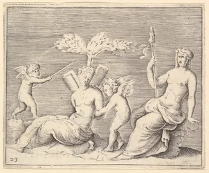 Two Women and Two Cupids