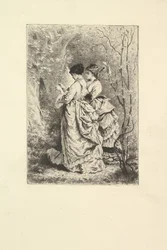 Two Young Ladies in a Garden