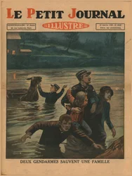 Two Policemen Save a Family, 1930