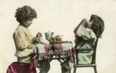 Two young children