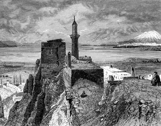 Van lake and fortress