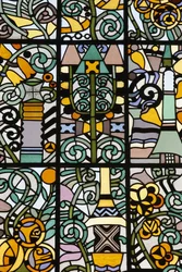 Varosligeti Calvinist Church by Aladar Arkay. Detail. Budapest