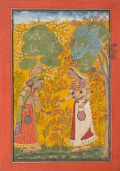Vasanti Ragini, Page from a Ragamala Series, ca. 1710