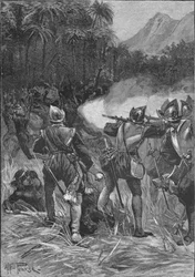 Vasco Nunez De Balboa fighting his way to the Cordilleras, c1513