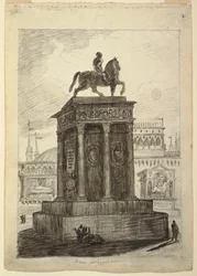 Venetian Architecture Capriccio with the Colleoni by Andrea Verrochio