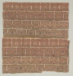 Vestment Fragment with Stars in Staggered Squares
