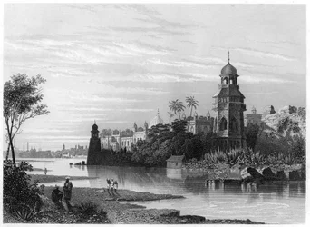 View of Delhi from the River Showing the King