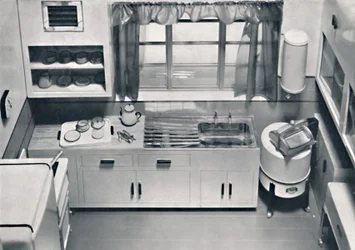 View of a Kitchen, Designed by H.M.V. Household Appliances, 1938