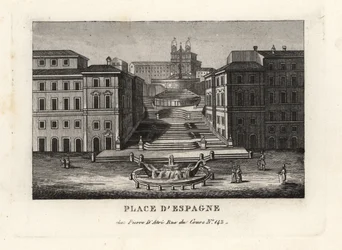 View of the Piazza di Spagna, Rome