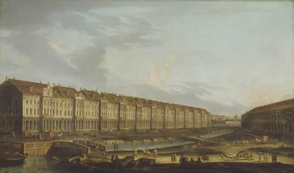 View of the Twelve Collegia building in Saint Petersburg, Mid of the 18th century