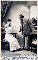 Vintage French postcard, c1900