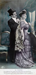 Vintage French postcard, c1900
