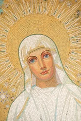 Virgin Mary in Basilica of Our Lady of the Rosary, Lourdes, France