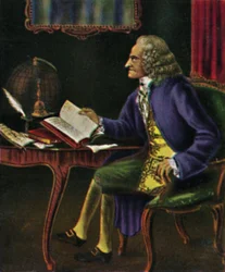Voltaire 1694-1778 - Painting by Carmontel