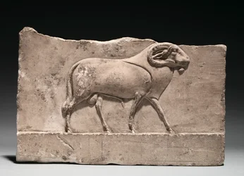 Votive Relief of a Ram Deity
