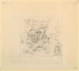 Wall Decoration, Dragons, Possibly for Music Room, Royal Pavilion, Brighton