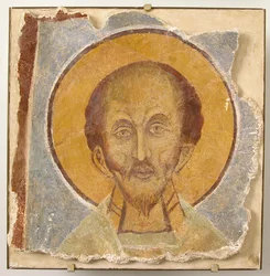 Wall Painting of Male Saint (modern restoration)
