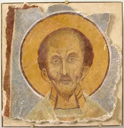 Wall Painting of Male Saint (modern restoration)