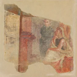 Wall Painting Fragment from the North Wall of Room H of the Villa of P. Fannius