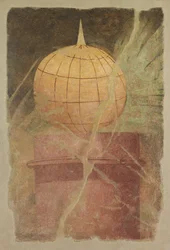 Wall painting fragment from the peristyle of the Villa of P. Fannius Synistor