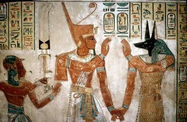 Wallpainting from a tomb of son of Rameses III, Valley of the Queens, Luxor, Egypt