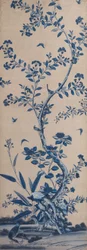 Wallpaper Panel with Birds and Flowering Trees, China, Late 18th-early 19th century