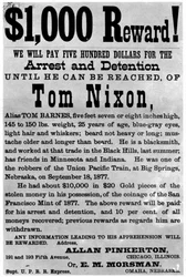Wanted Poster for the Outlaw Tom Nixon, c. 1877 1954