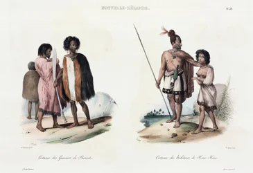 Warriors of Shouraki, and Inhabitants of Houa Houa, New Zealand