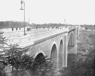 Washington Bridge, Harlem River, New York, USA, c1900